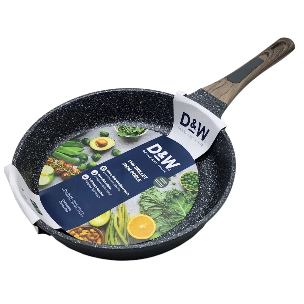 D&W Deane And White Cookware 11in‎ Frying Pan Skillet Nonstick Interior Charcoal